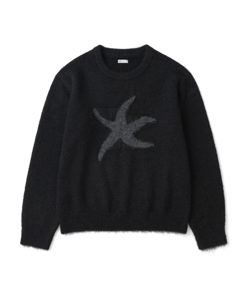 TCM starfish logo contrast knit (black)