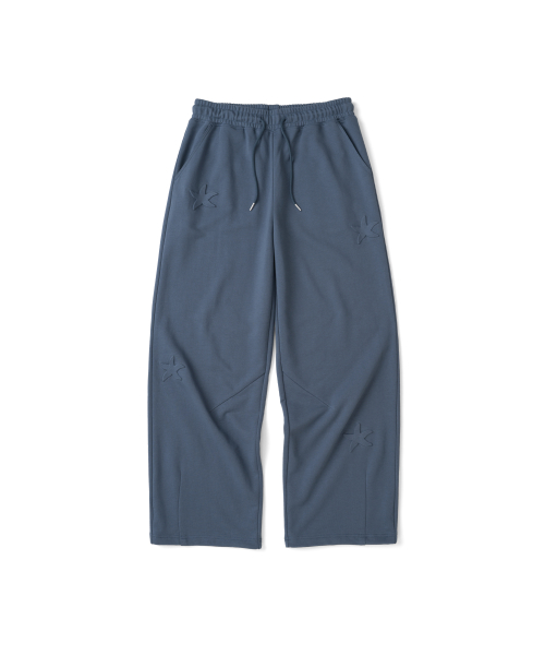 TCM bubble star sweat pants (dusty blue)
