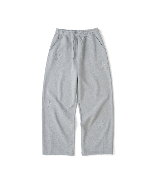 TCM bubble star sweat pants (melange grey)