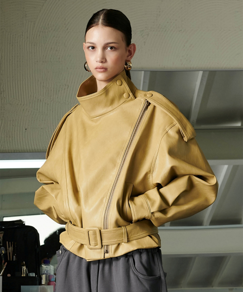 Buckle Leather Jacket (4color)