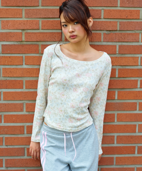 EMBLEM FLOWER L/S PINK