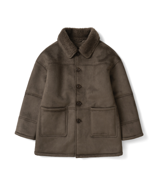 TCM half shearling coat (brown)