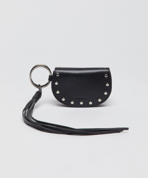 Stud tassel pouch(Deep sleep)_OVAAX26251BLK