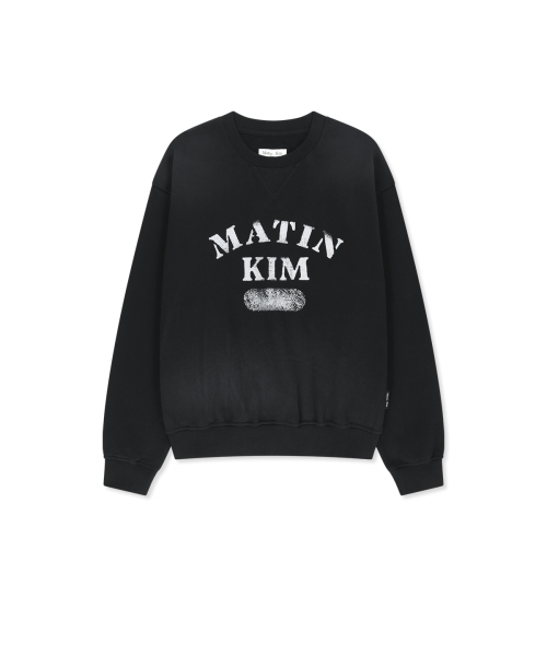 VINTAGE SPRAY LOGO SWEATSHIRT IN BLACK