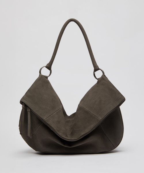 Fling flap bag(Nubuck grey)_OVBAX26251NUG