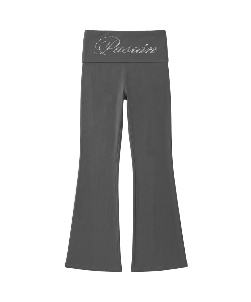 Slim Crystal Glam Pants_Gray