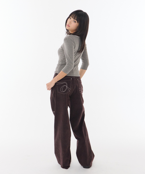 NOVA WIDE PANTS / WINE