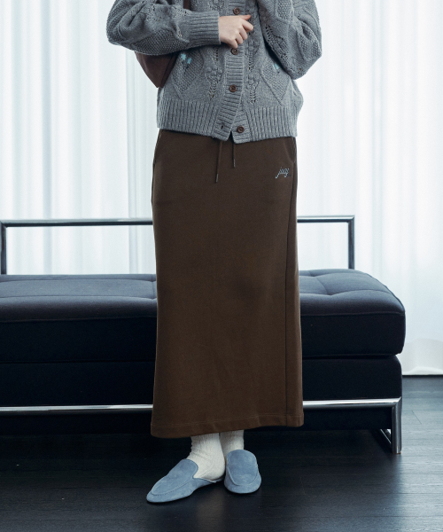 Contrast Banding Jersey Skirt J1SK021B