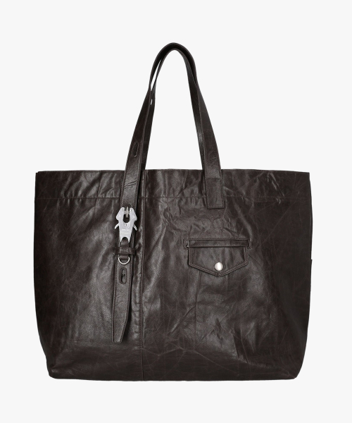 [DOFFJASON X SSRL] Moto Core Buckle Leather Shoulder Bag BROWN