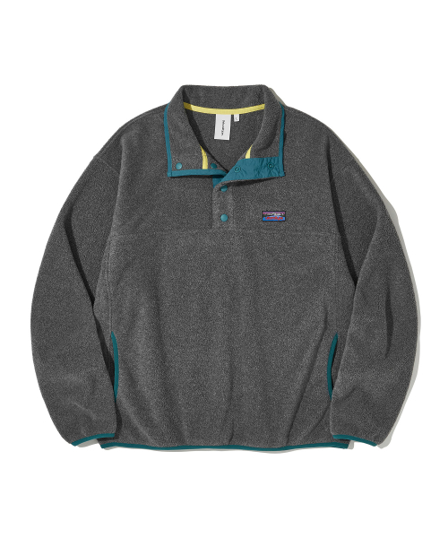 Utah Fleece Half Snap Pullover_Gray