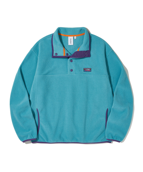 Utah Fleece Half Snap Pullover_Teal