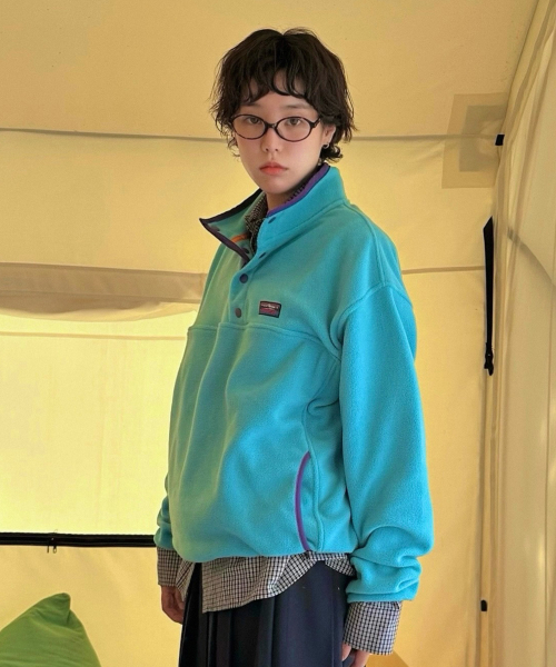 Utah Fleece Half Snap Pullover_Teal