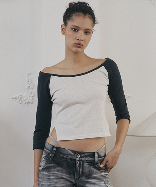 Solene Basic Raglan Long Sleeve Top (Linen)