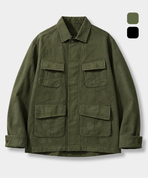 VTG WASHED JUNGLE FATIGUE JACKET_2 COLOR