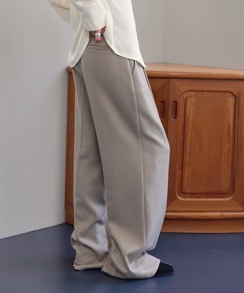 Raw Edge Slacks, TAUPE