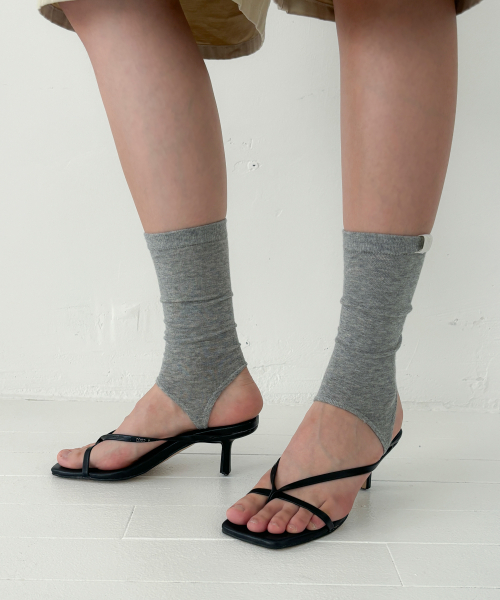 OPEN TOE AUTUMN LEG WARMER_GRAY