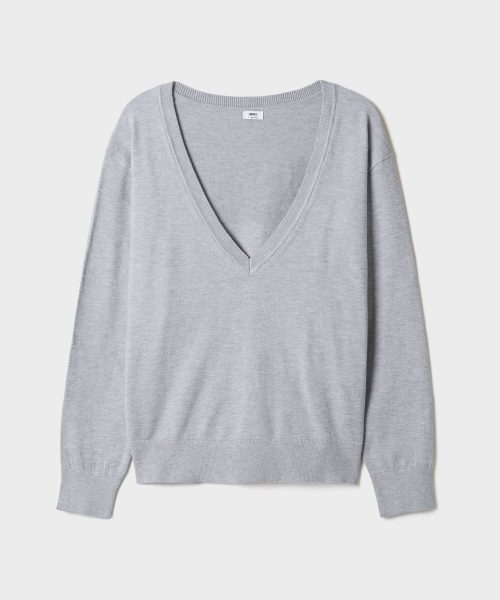 [Soft Yarn] Deep V-Neck Knit_SPKWG49G01
