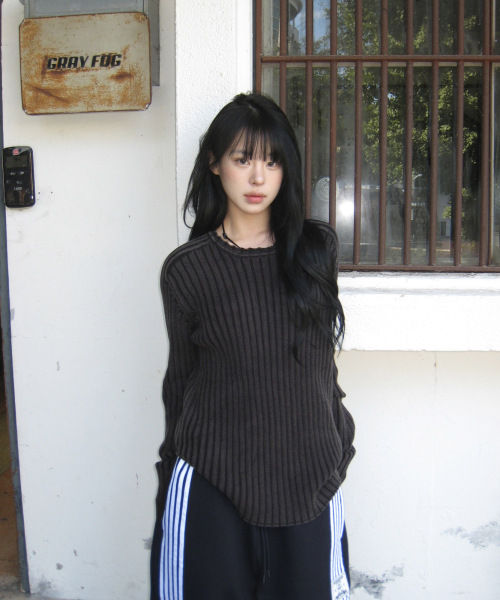 Fade Washed Knit (Black)