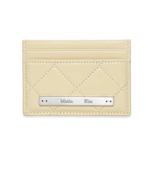 PUFF QUILT CARD WALLET IN BUTTER