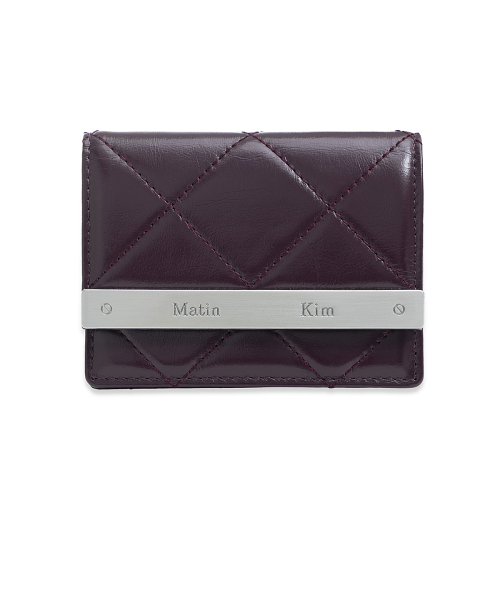 PUFF QUILT WALLET IN WINE