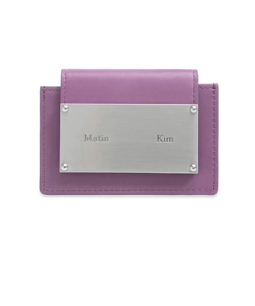 VINTAGE ACCORDION WALLET IN SMOKE VIOLET