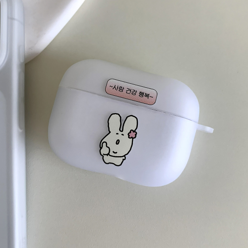 토끼 사랑 건강 행복 에어팟 버즈 케이스