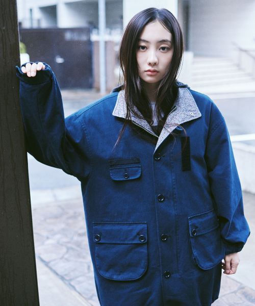 Vintage Fishtail Jacket (Navy)