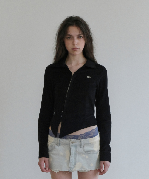 ASYMMETRIC SHIRT [BLACK]
