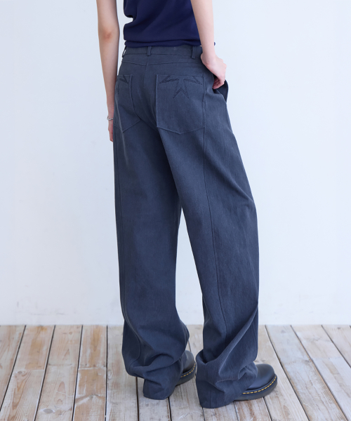 Relaxed Straight Chino Pants, NAVY