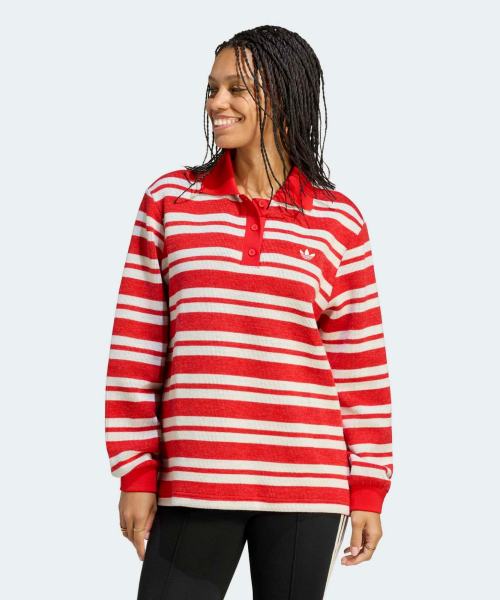 STRIPED POLO RED