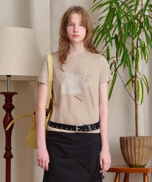 YORKIE T-SHIRT, KHAKI