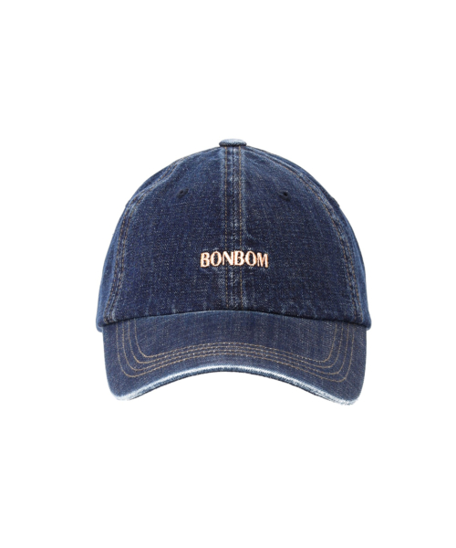 BONBOM LOGO BALL CAP-BLUE DENIM