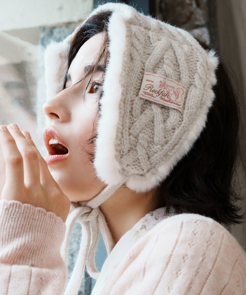 HEART CABLE EARMUFF - 4 colors