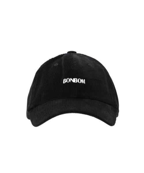 BONBOM LOGO BALL CAP-BLACK CORDUROY