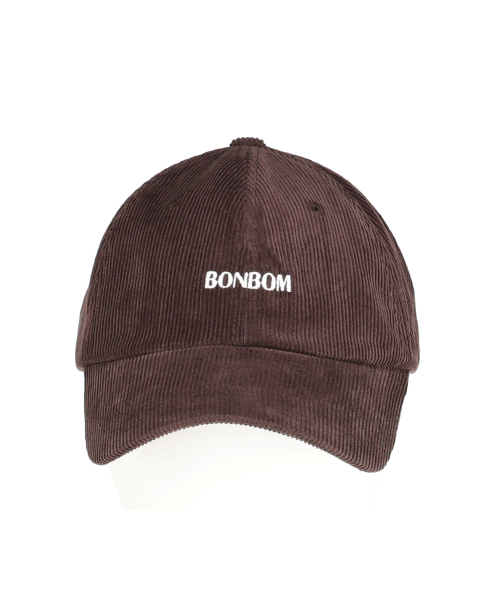 BONBOM LOGO BALL CAP-BROWN CORDUROY