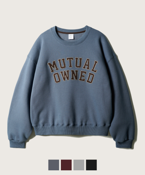 Owned Crop Sweat Shirts Bluegray HSMT2717