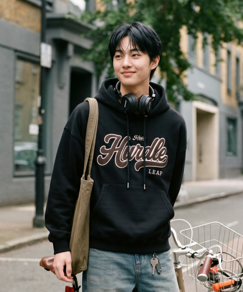 Hurdle Leap Hoodie Black ISHD2714