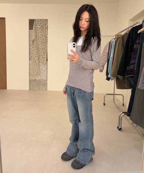 VINTAGE BOOTCUT DENIM PANTS [BLUE]