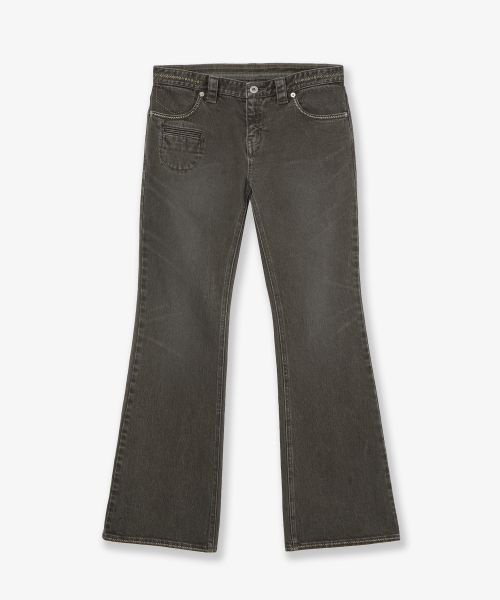 VINTAGE BOOTCUT DENIM PANTS [KHAKI]