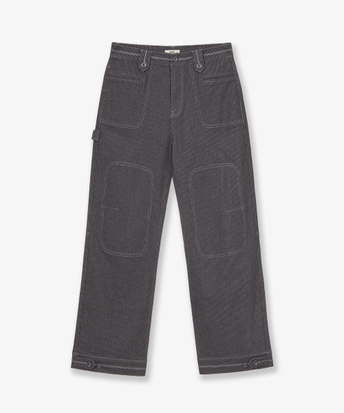 STRIPE WORK PANTS [CHARCOAL]
