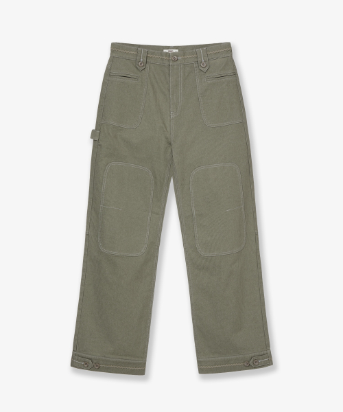 STRIPE WORK PANTS [OLIVE]