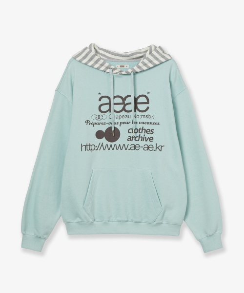 WEB LOGO LOOSED HOODIE [MINT]