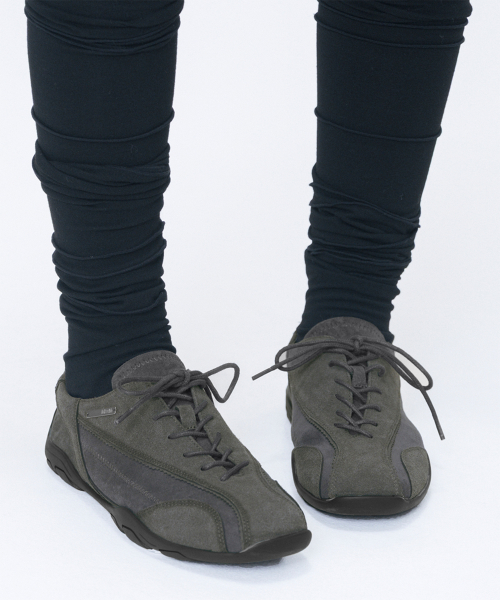 Diagonal suede sneakers CHARCOAL