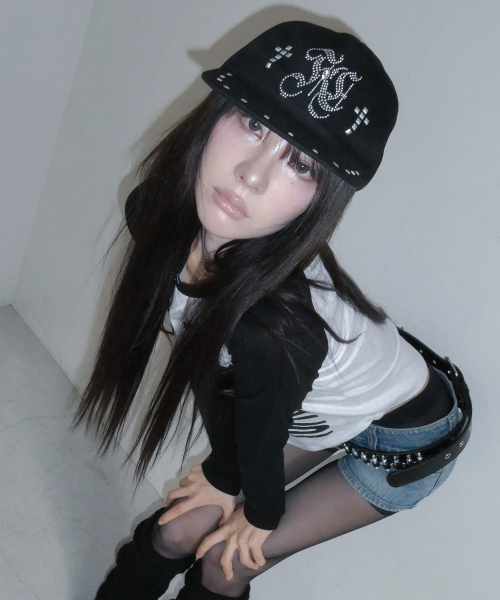 HALO STUD CAP (BLACK) F26ZE412