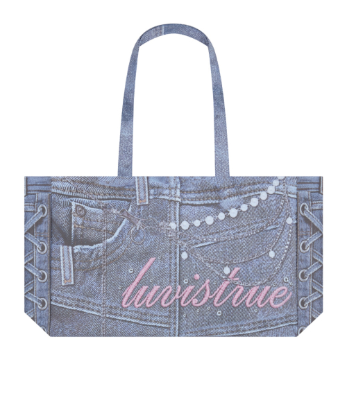RL DENIM PRINTING TOTE BAG(BLUE)