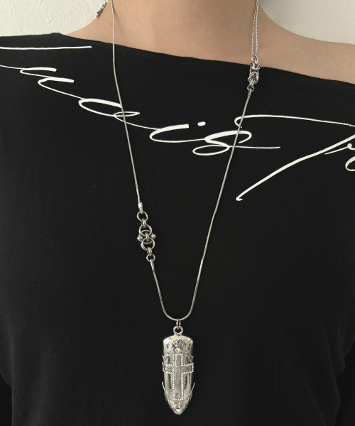 RL SHIELD NECKLACE(SILVER)