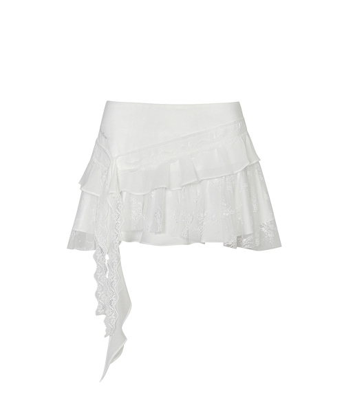 SWAN SKIRT white