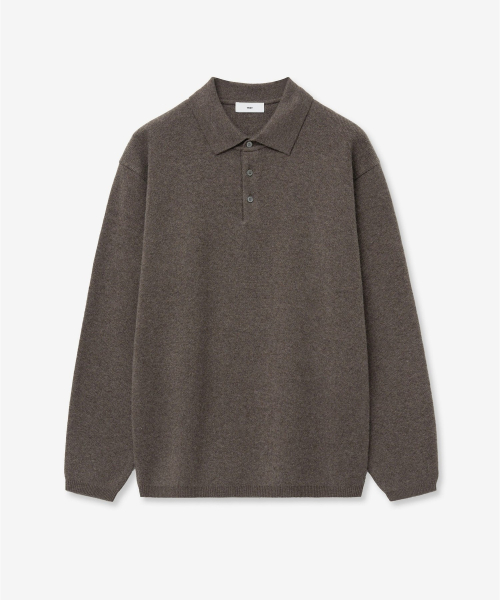 Cashmere Blended Essential Polo Knit Top (Brown) TNSW6F110W2