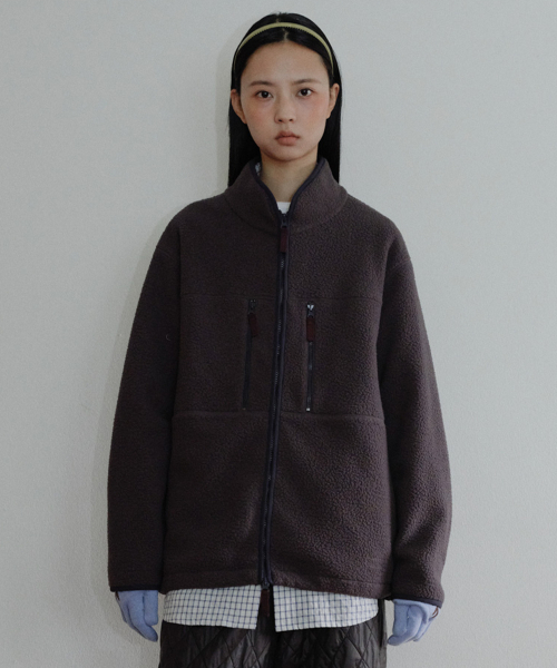 [CORE] UTILITY FLEECE ZIP-UP - PURPLE