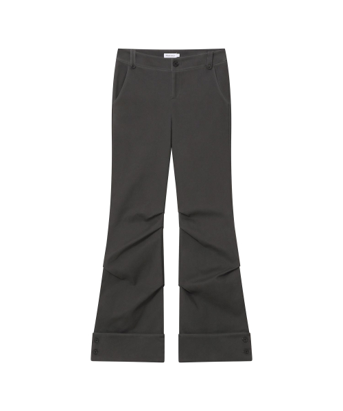Big folding bootscut pants CHARCOAL